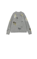 Sweater / JNBY Oversized Wool-Blend Botanical Pullover