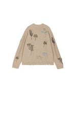 Sweater / JNBY Oversized Wool-Blend Botanical Pullover