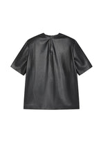 T-Shirt / JNBY Oversized Faux Leather Texture Tee