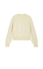 Sweater / JNBY Beaded Trim Cashmere-Wool Blend Cardigan