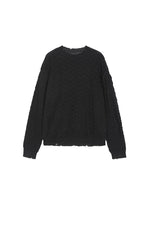 Sweater / JNBY Mohair-Wool Blend Diamond Texture Pullover