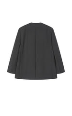 Blazer / JNBY Oversized Wool-Blend Collarless Blazer