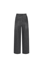 Pants / JNBY Tapered Washed Black Denim Trousers