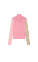 Sweater / JNBY Colorblock Wool Turtleneck Sweater