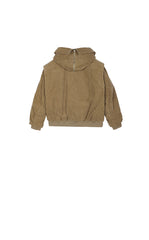 Down Coat / JNBY Corduroy Hooded Short Down Coat