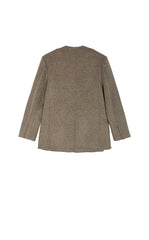 Coat / JNBY Double-Faced Collarless Wool Blend Coat
