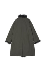 Down Coat / JNBY Oversized Long Faux-Fur Trim Down Coat