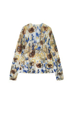 Sweater / JNBY T-Shape Floral Print Mohair Blend Pullover