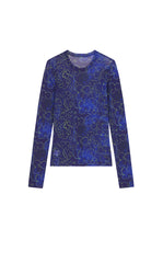 T-Shirt / JNBY Floral Print Stretch Slim Long Sleeve Tee