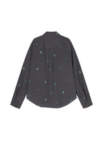 Shirt / JNBY Embroidered Floral Stripe Oversized Shirt