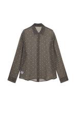 Shirt / JNBY Silk Polka Dot Relaxed Long Shirt