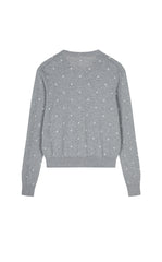 Sweater / JNBY Polka Dot Cropped Cotton Blend Cardigan