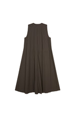 Dress / JNBY V-Neck Pleated Maxi Dress