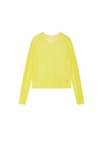 Sweater / JNBY Cotton Blend V-Neck Textured Knit