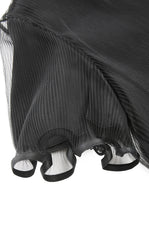 Dress / JNBY Pleated Mesh A-Line Short Sleeve Dress