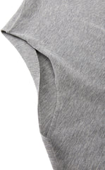 Knit Top / JNBY Deep V Cotton Blend Folded Waist Slim Vest