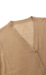 Cardigan / JNBY Color-Block Layered Two-Piece Cropped Knit Cardigan