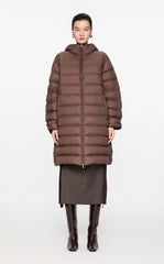 Coat / JNBY Relaxed H-Shape Mid-Length Hooded Down Jacket