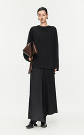 T-Shirt/JNBY Micro Elastic Oversize Long-sleeved Shirt