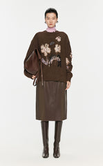 Sweater / JNBY Floral-pattern Oversize Jumper