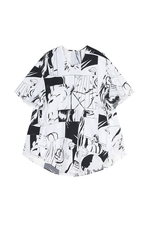 Shirt / JNBY Short-Sleeve Cotton Shirt with Comic Print
