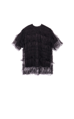 T-shirt / JNBY Sheer Mesh Loose-Fit Knit Tee