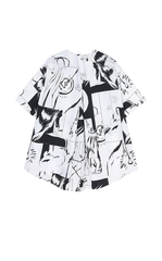 Shirt / JNBY Short-Sleeve Cotton Shirt with Comic Print