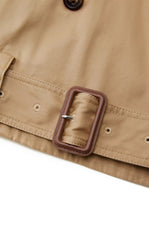 (Samuel&LESS) Coat / LESS Oversized Cotton Short Trench Coat