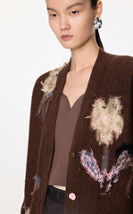 Sweater / JNBY Floral Pattern V-neck Cardigan