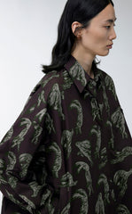 Shirt / JNBY Windblown Rabbit Cotton Oversize Print Shirt(100% cotton)