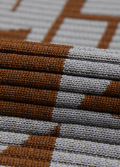 Dress / JNBY V-neck Long-sleeved Sweater Dress in Wave Pleats