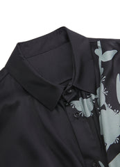 Shirt / JNBY Silk Long-sleeved Print Shirt(100% silk)