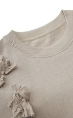 Sweatshirt/ JNBY 3D Floral Fringe Sweatshirt