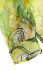 Shirt / JNBY Hand-Painted Floral Silk Blouse