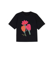 T-Shirt / jnby by JNBY Floral Print Crewneck Short Sleeve T-Shirt