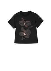 T-Shirt / jnby by JNBY Flower Printing Short Sleeve T-Shirt