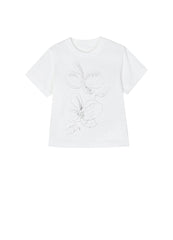 T-Shirt / jnby by JNBY Flower Printing Short Sleeve T-Shirt