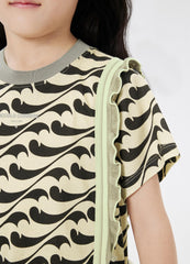 Dresses / jnby by JNBY Printing Patched Short Sleeve Dress