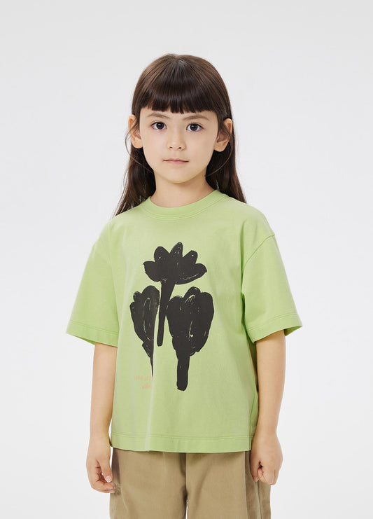 T-Shirt / jnby by JNBY Floral Print Crewneck Short Sleeve T-Shirt