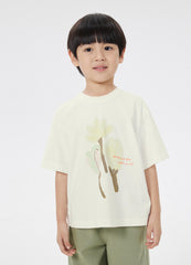 T-Shirt / jnby by JNBY Floral Print Crewneck Short Sleeve T-Shirt