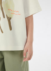 T-Shirt / jnby by JNBY Floral Print Crewneck Short Sleeve T-Shirt