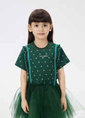 Dresses / jnby by JNBY Printing Patched Short Sleeve Dress