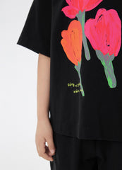 T-Shirt / jnby by JNBY Floral Print Crewneck Short Sleeve T-Shirt