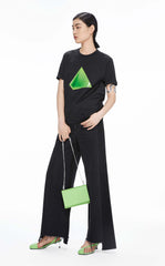 T-Shirt / JNBY Loose Fit Pyramid Print Short Sleeve T-Shirt