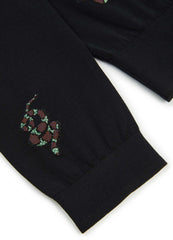 Cardigans / JNBY Classic Jacquard Long Sleeve Cropped Cardigan