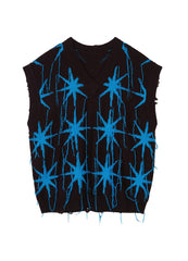 Vest / JNBY Loose Fit V-Neck Knitted Jacquard Vest