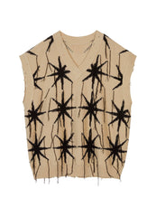 Vest / JNBY Loose Fit V-Neck Knitted Jacquard Vest