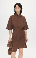 Dresses / JNBY Short Sleeve Shirt Dress (100% Cotton)