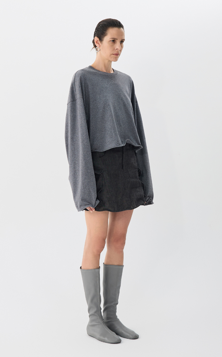 Sweatshirt / JNBY Twist-Knot Oversized Cotton Sweatshirt