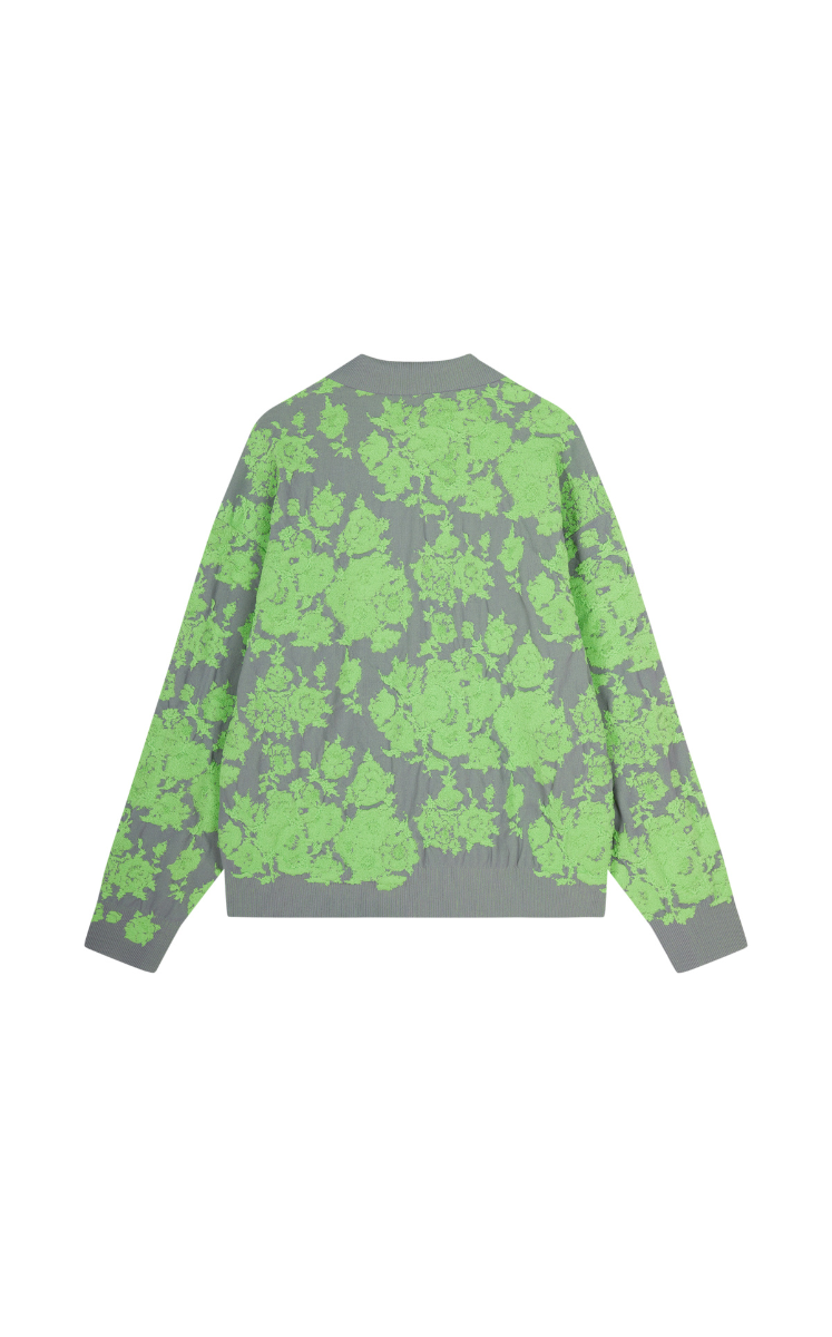 Sweater / JNBY Peony Jacquard Polo Neck Knit Pullover